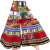 RaanPahMuang Childrens African Patch Dashiki Bright Pants Wide Flared Lower Leg, Medium, Orange-Dark Red view 1