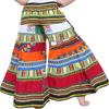 RaanPahMuang Childrens African Patch Dashiki Bright Pants Wide Flared Lower Leg, Medium, Orange-Dark Red view 2
