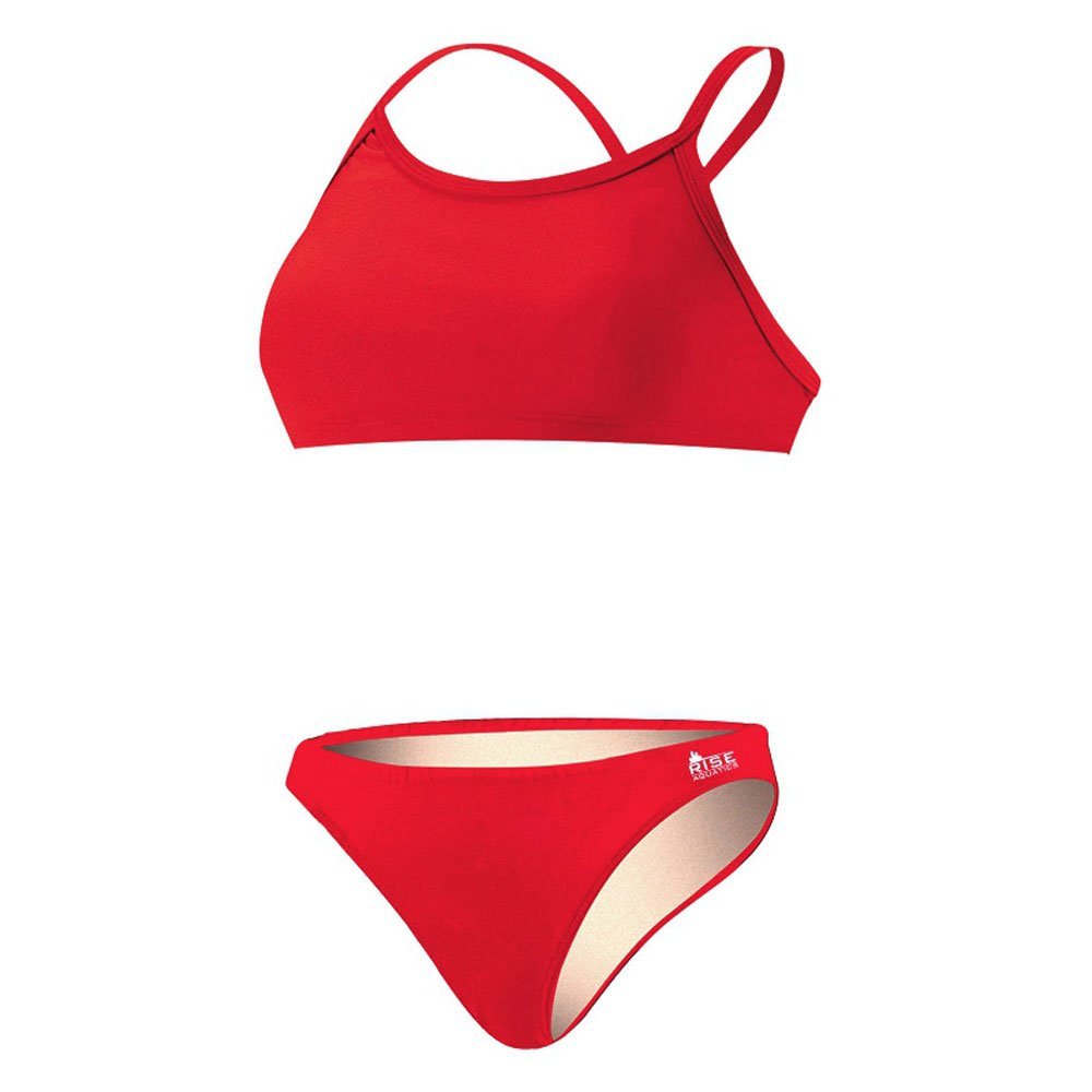 Rise Solid Poly Workout Bikini (XXLarge, red)