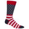 Hot Sox Men's Conversation Starter Novelty Casual Crew Socks, American Flag (Red), 10-13 view 1