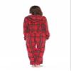 XMASCOMING Women's & Men's Hooded Fleece Onesie Pajama Red Grey Plaid Size US XL view 4