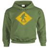 Guacamole BIGFOOT CROSSING - sasquatch squatchin' gag - Mens Hoodie, 2XL, Military view 1