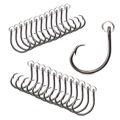 Mustad Ringed Demon Offset Circle 4X Strong - Designed to Perform Flawlessly Featuring Kirbed Hook - Black Nickel - Size 7/0 - Pack of 25