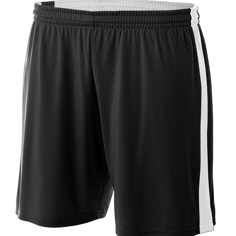 A4 N5284 - Adult Reversible Moisture Management Shorts Black/White