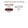 1" Medium Heavy Cotton Webbing - Choose Your Color (20 Yards, Turquoise) view 3