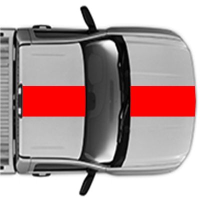 Single 16" Center Vinyl Racing Stripes Decals Pickup Truck (Fits Dodge Dakota) - Red