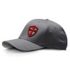 Crusader Baseball Cap for Men, Mid Profile Stretch Fitted, Grey Hat with Red, Large/X-Large view 2