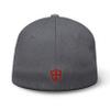 Crusader Baseball Cap for Men, Mid Profile Stretch Fitted, Grey Hat with Red, Large/X-Large view 3