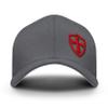 Crusader Baseball Cap for Men, Mid Profile Stretch Fitted, Grey Hat with Red, Large/X-Large view 4