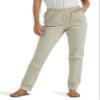 Chic Classic Collection Women's Stretch Elastic Waist Pull-On Legging Pant Khaki Slub Twill 14 Petite view 1