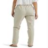 Chic Classic Collection Women's Stretch Elastic Waist Pull-On Legging Pant Khaki Slub Twill 14 Petite view 3