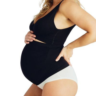 Belly Bandit Belly Boost Pregnancy Support Band - Comfortable & Discreet Grow-with-You Pregnancy Belly Band with Ultra-Soft & Breathable Knit, Black, Small