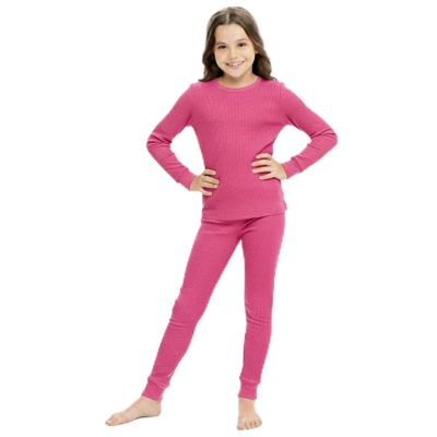 Girls Thermal Underwear Set (6, Pink)