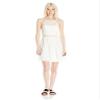 A. Byer Junior's Cut Away Illusion Yoke Sweetheart Neck Lace Popover Dress, Ivory, 7 view 1