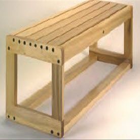 Har-Tru Tennis, Bocce, Golf Court Accessories - Benches - Dent-Saver Bench, Indoor