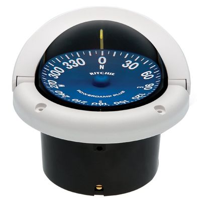 1 - Ritchie SS-1002W SuperSport Compass - Flush Mount - White by Ritchie