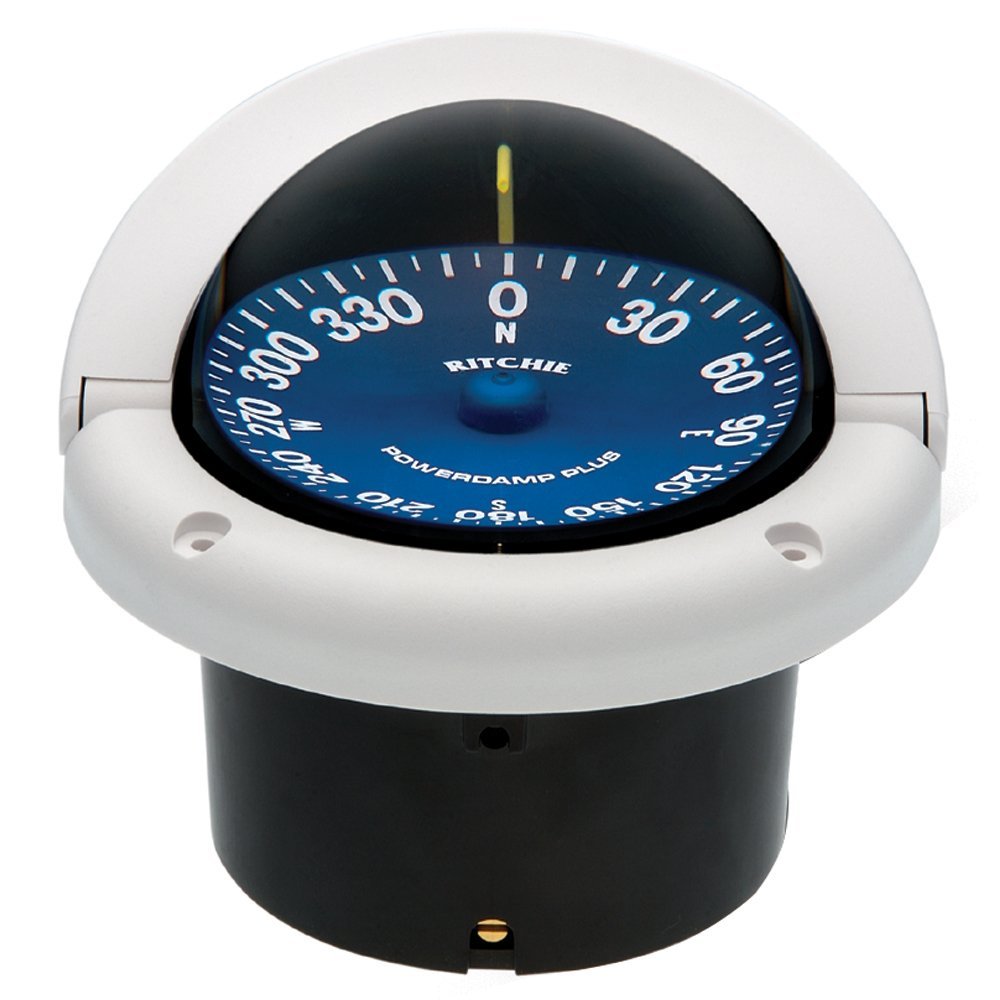 1 - Ritchie SS-1002W SuperSport Compass - Flush Mount - White by Ritchie