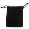 12 SMALL BLACK 3 INCH DRAWSTRING VELVET STORAGE BAGS view 1