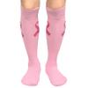 COUVER Cotton Terry-Cushioned Knee High Baseball Softball Multi-Sports Socks, Light Pink Ribbon, Medium, 1 Pair view 1