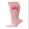 COUVER Cotton Terry-Cushioned Knee High Baseball Softball Multi-Sports Socks, Light Pink Ribbon, Large, 1 Pair view 2