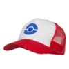 Ash Ketchum Embroidered Mesh Cap - White Red OSFM view 2