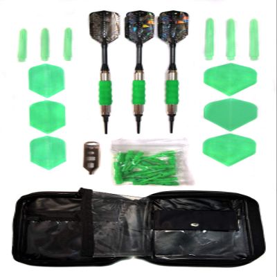 VIPER Sure Grip Soft Tip Darts with Accessory Kit (Neon Green, 16 Grams)