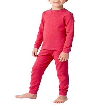 City Threads Kids Thermal Underwear Set Made in USA Sensory Friendly Kids Long Johns, Thermal Set for Boys Base Layer for Ski Candy Red