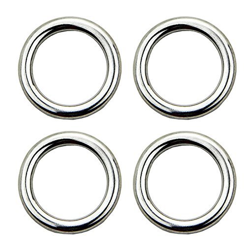 10PCS Forged Stainless Steel Welded Round Ring Boat Hardware Rigging Hardware (3mm)