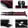 Fitgriff Wrist Wraps for Weightlifting (18") Heavy-Duty Support for Gym, Bench Press, and Pushups (1 Pair) - for Men and Women (Black/Red) view 3