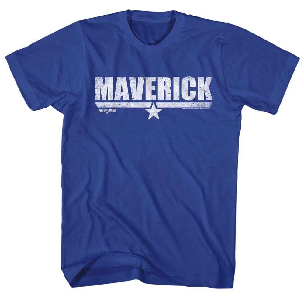 American Classics Top Gun 1980's Military Action Movie Vintage Style Maverick Adult T-Shirt - Blue - XX-Large