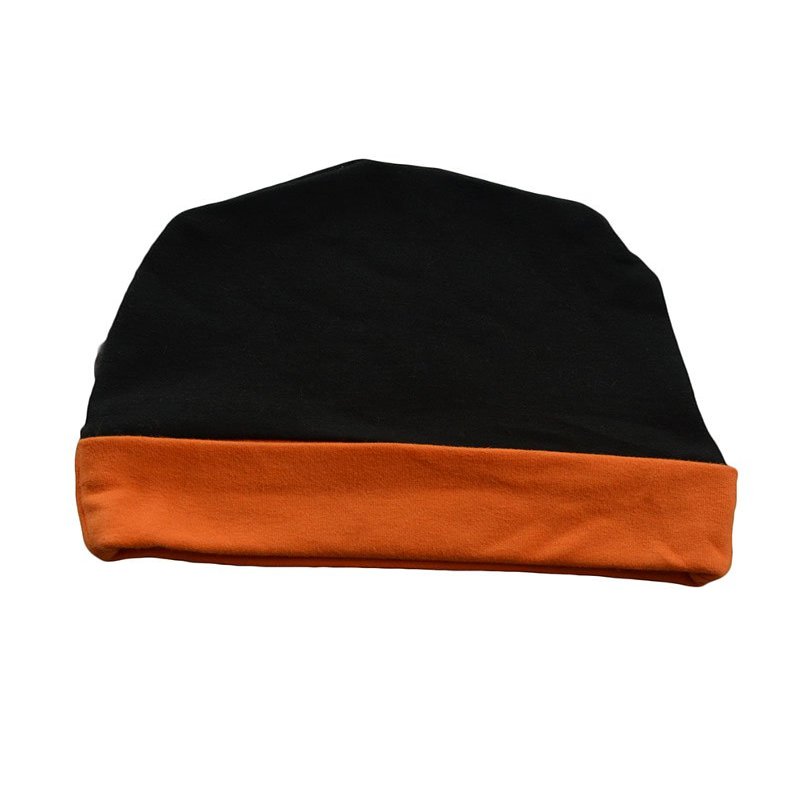 Monag Infant Unisex Ringer Cap Black/Orange OS