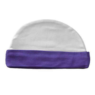 Monag Infant Unisex Ringer Cap White/Purple OS