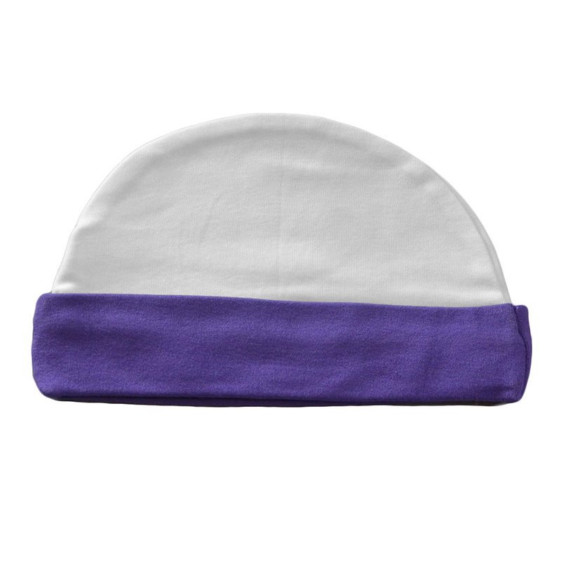 Monag Infant Unisex Ringer Cap White/Purple OS