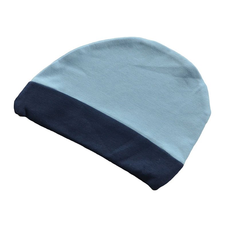 Monag Infant Unisex Ringer Cap Sky/Navy OS