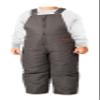 Arctix Infant/Toddler Chest High Snow Bib Overalls, Charcoal, 24 Months view 2