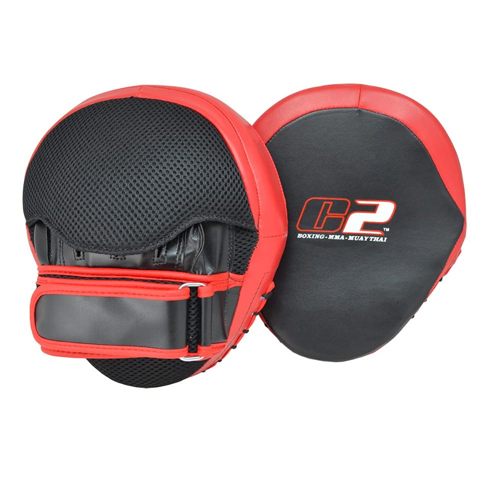 Combat Corner Curved Punch Mitts with XtraFresh for Boxing, MMA, Martial Arts, Kickboxing, Muay Thai Punch Pads