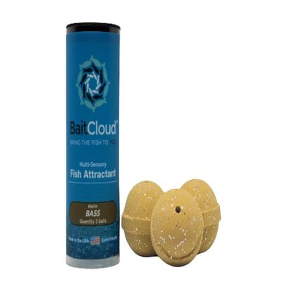 BaitCloud Bass Fishing Attractants 3 Balls to a Pack Twin Pack Set (Mustard)