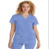 Healing Hands Scrub Top for Women with 3 Pockets and Easy Care, 2-Way Stretch Fabric Plus Size 2278, 2XL, Ceil view 1