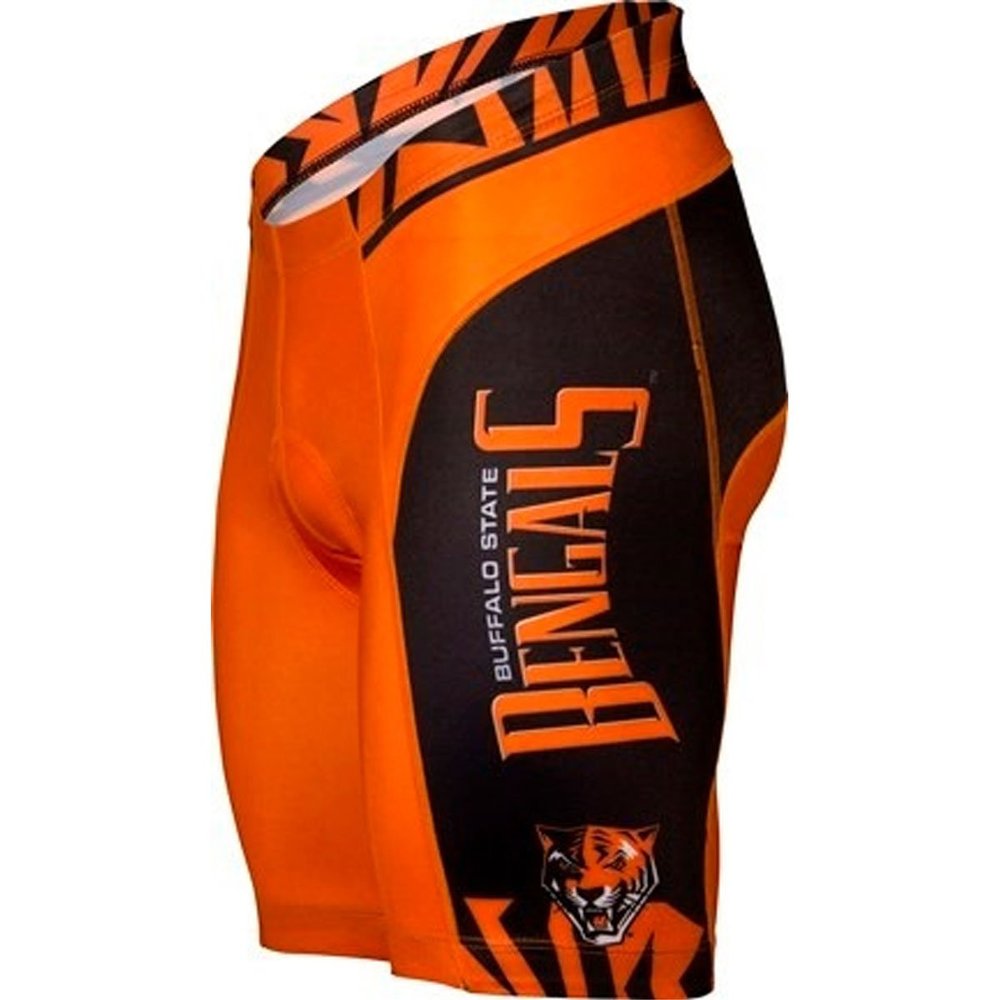 Adrenaline Promotions NCAA Buffalo Bulls Men's Cycling Shorts, Small, Orange/Black
