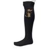 A Crazy Wolf Cartoon Cushion Casual Socks Black view 1