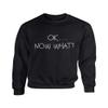 ALLNTRENDS Adult Crewneck OK Now What? Funny Cool Stuff Humor Top (3XL, Black) view 1