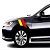 4" Fender Hash Mark Bars Vinyl Racing Stripes Graphic Decals (Fits Honda Accord & Most Cars) Passenger Side - Red & Yellow view 1