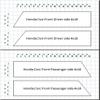 4" Fender Hash Mark Bars Vinyl Racing Stripes Graphic Decals (Fits Honda Accord & Most Cars) Passenger Side - Red & Yellow view 2