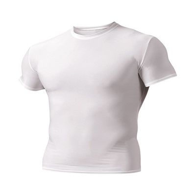 A4 N3130 - Shorts Sleeve Compression Crew Shirt White