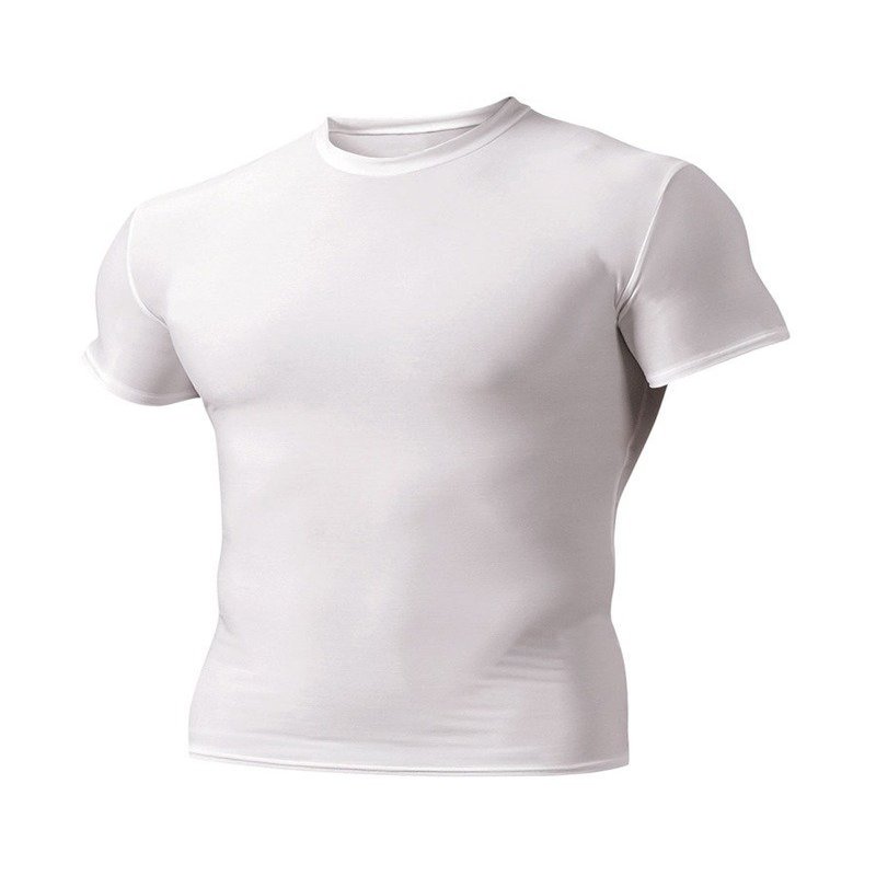 A4 N3130 - Shorts Sleeve Compression Crew Shirt White