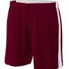 A4 N5284 - Adult Reversible Moisture Management Shorts Maroon/White view 1