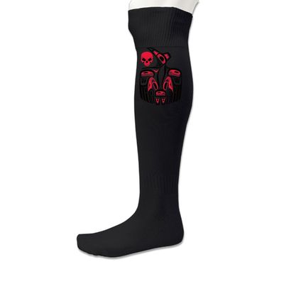 GOODFB Raven Mercurial Trickster Northwest Coast Native Soccer Sports Athletic Sock Black