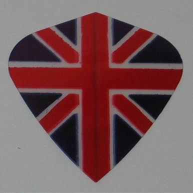 US Darts - 5 Sets (15 Flights) - Union Jack - Kite, Hard Poly Flights - 4508