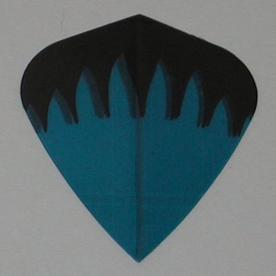 US Darts - 5 Sets (15 Flights) - Blue Flame - Kite, Hard Poly Flights - 4556