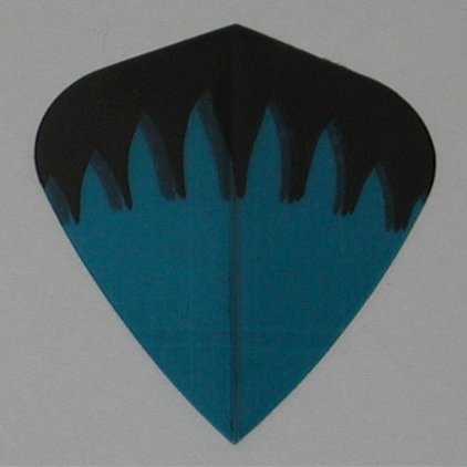 US Darts - 5 Sets (15 Flights) - Blue Flame - Kite, Hard Poly Flights - 4556